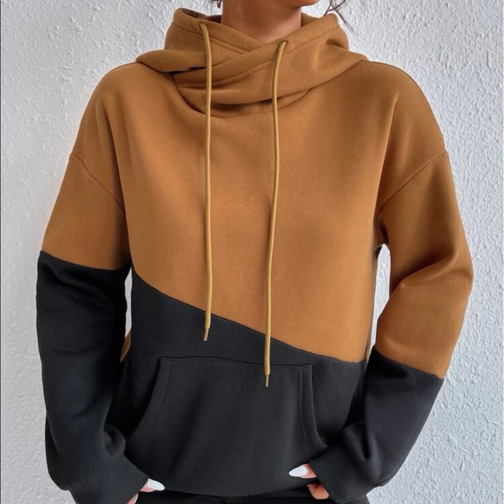 Boho color block hoodie jacket - Picture 4 of 6